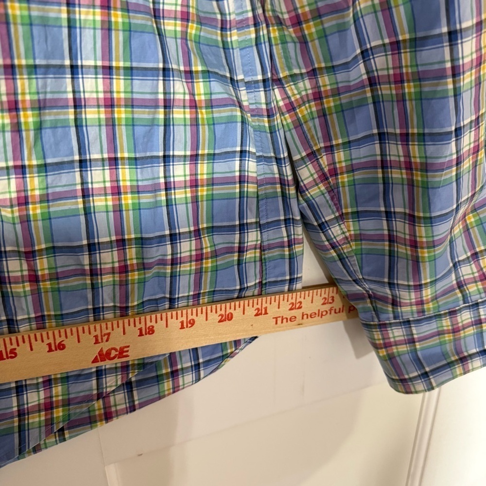Polo Ralph Lauren Pastel Plaid Button Down Shirt Size Large Multicolor Preppy - Picture 6 of 10
